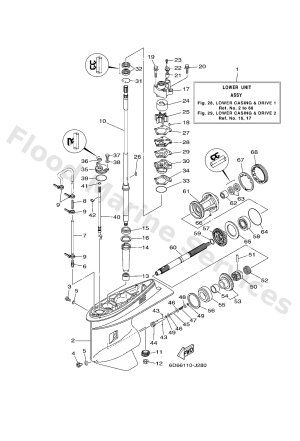 Diagram for LOWER CASING & DRIVE 1