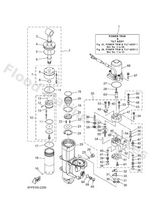 Diagram for POWER TRIM & TILT ASSY 1