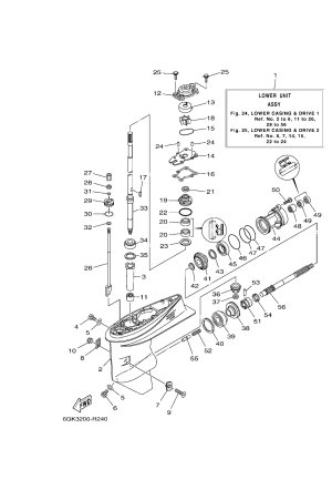 Diagram for LOWER CASING & DRIVE 1