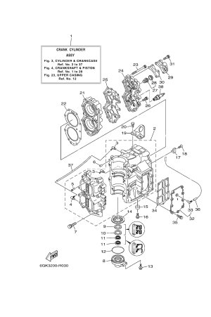 Diagram for CYLINDER & CRANKCASE