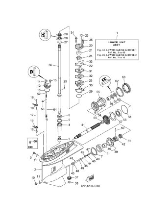 Diagram for LOWER CASING & DRIVE 1
