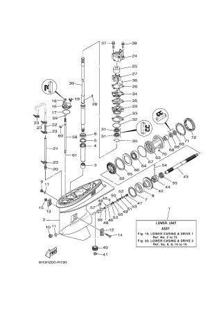 Diagram for LOWER CASING & DRIVE 1
