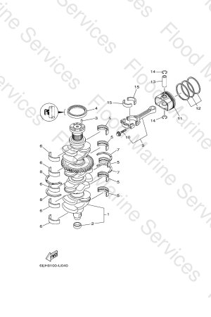 Diagram for CRANKSHAFT & PISTON