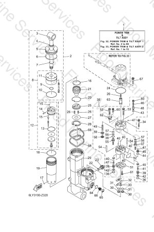 Diagram for POWER TRIM & TILT ASSY 1