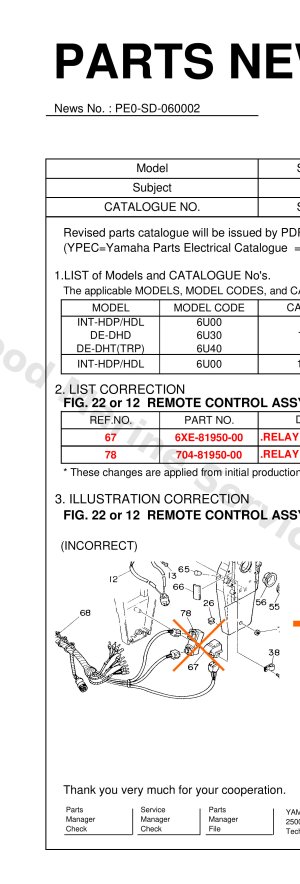 Diagram for or 12 REMOTE CONTROL ASSY 3 SECTION