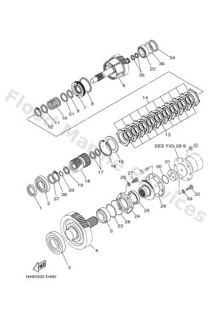 Diagram for INPUT OUTPUT SHAFT (HM130-2)
