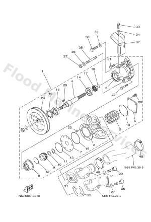 Diagram for WATER PUMP (SEA WATER)