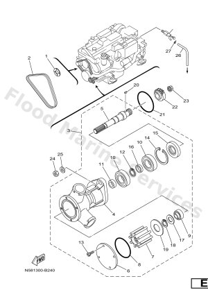 Diagram for WATER PUMP FOR SEA WATER