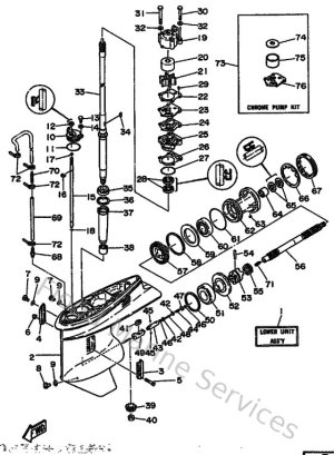 Diagram for Lower Casing & Drive 1