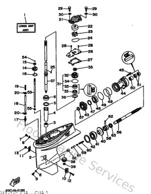 Diagram for Lower Casing & Drive