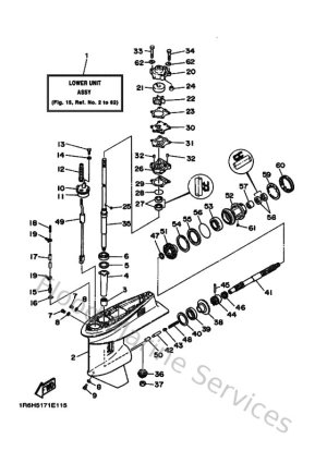 Diagram for Lower Casing & Drive 1