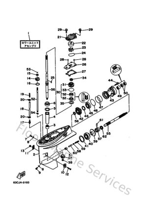 Diagram for Lower Casing & Drive 1