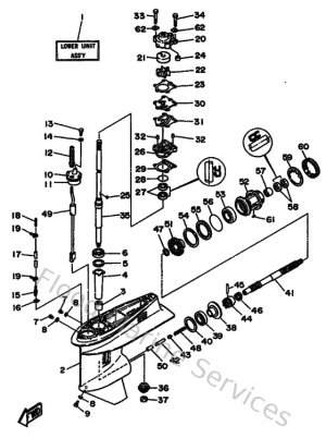 Diagram for Lower Casing & Drive 1