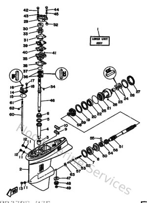 Diagram for Lower Casing & Drive