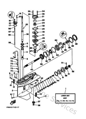 Diagram for Lower Casing & Drive 1