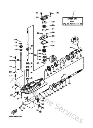 Diagram for Lower Casing & Drive 1