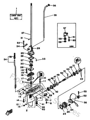 Diagram for Lower Casing & Drive 1