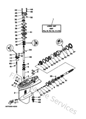 Diagram for Lower Casing & Drive 1