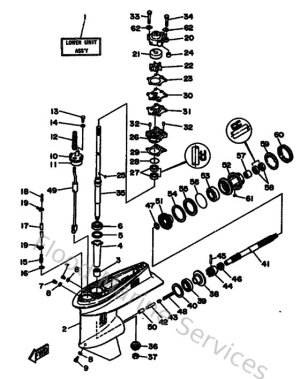 Diagram for Lower Casing & Drive 1