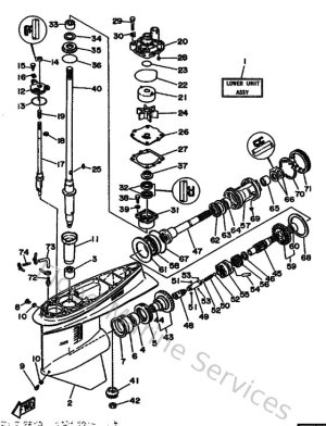 Diagram for Lower Casing & Drive 1