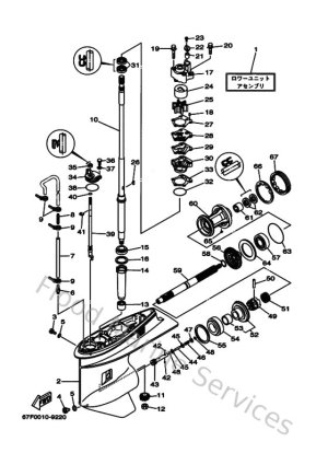 Diagram for Lower Casing & Drive 1