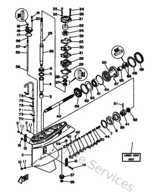 Diagram for Lower Casing & Drive 1