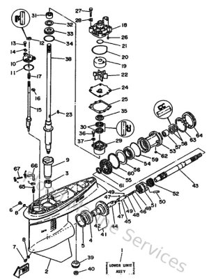 Diagram for Lower Casing & Drive 1