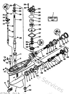 Diagram for Lower Casing & Drive 1