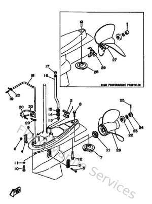 Diagram for Lower Casing & Drive