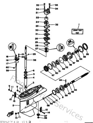 Diagram for Lower Casing & Drive 1