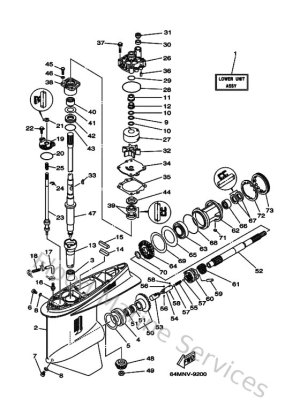 Diagram for Lower Casing & Drive 1