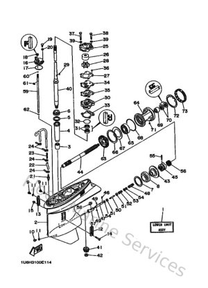 Diagram for Lower Casing & Drive 1