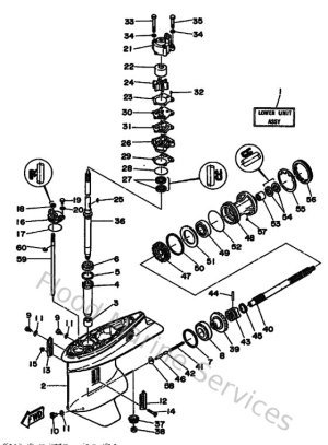 Diagram for Lower Casing & Drive 1