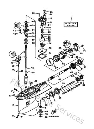 Diagram for Lower Casing & Drive 1