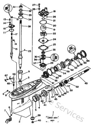 Diagram for Lower Casing & Drive 1