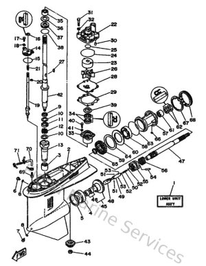 Diagram for Lower Casing & Drive 1