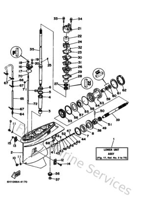 Diagram for Lower Casing & Drive 1