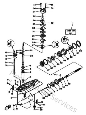 Diagram for Lower Casing & Drive