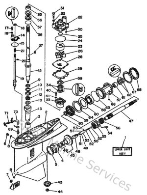 Diagram for Lower Casing & Drive 1