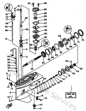 Diagram for Lower Casing & Drive 1
