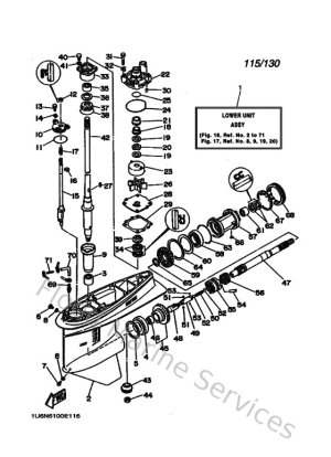 Diagram for Lower Casing & Drive 1
