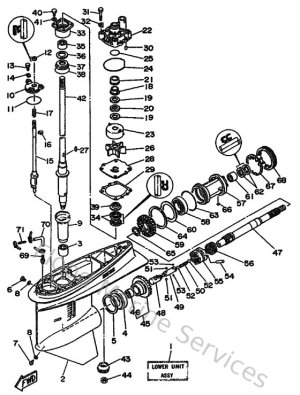 Diagram for Lower Casing & Drive
