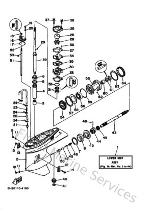 Diagram for Lower Casing & Drive 1