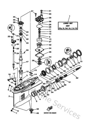 Diagram for Lower Casing & Drive 1