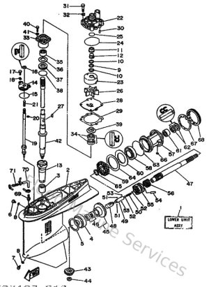 Diagram for Lower Casing & Drive 1