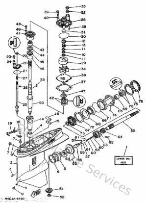 Diagram for Lower Casing & Drive