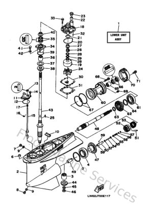 Diagram for Lower Casing & Drive 1