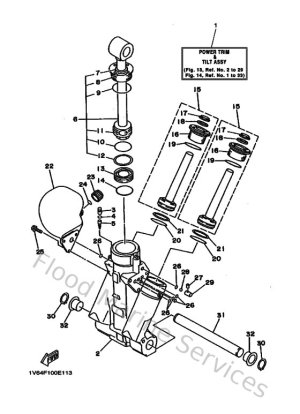 Diagram for Power Trim & Tilt Assy 1