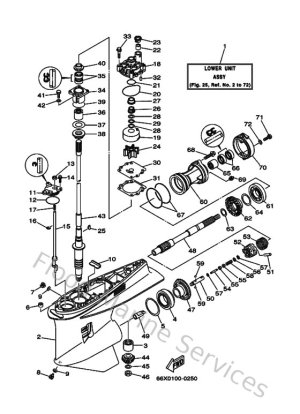 Diagram for Lower Casing & Drive 1