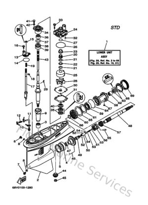 Diagram for Lower Casing & Drive 1